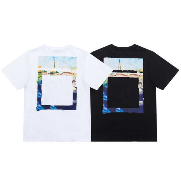 

fashion luxury men's t shirts brand white black t-shirts back arrow x printd women tees couples sport loose large fat t-shirt summer h