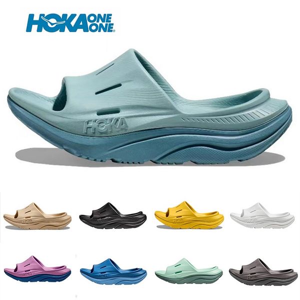 

hoka one one ora recovery slide 3 slippers sandals triple white black hokas slide slipper people carbon x 2 women men athletic sports traine