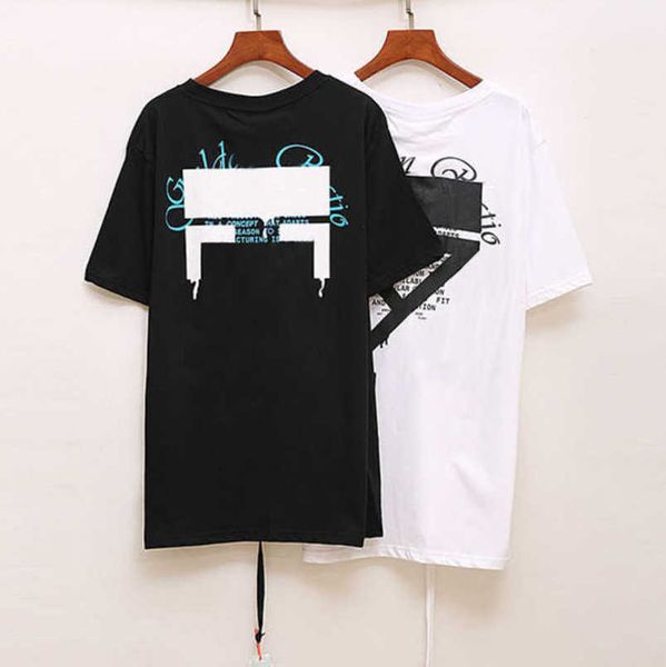 

men's fashion offer luxury t shirts brand white t-shirts back arrow x printd women tshirts summer hip hop short sleeve tees couples sp, White;black