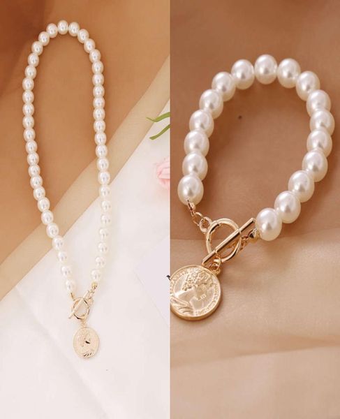 

2021 designer fashion accessories exaggerated pearl necklace women coin necklace temperament collar chain n6451960493, Silver