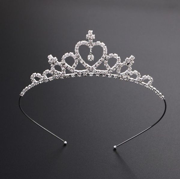

girls princess crystal tiara crown for birthday party01237210234, Slivery;white
