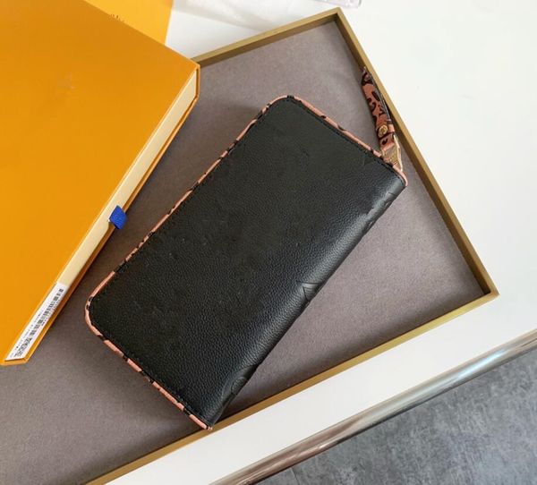 

designer bags leather long wallet luxury brand zippy lockme women clutch bags multi card portable embossed letter leopard pattern splice wal, Red;black