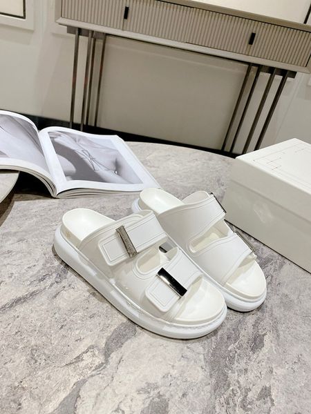 

designer slides sandals women fashion platform embroidered letter canvas slippers chunky sandal thick bottom 0601, Black