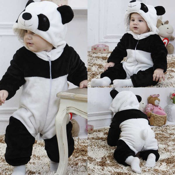 

jumpsuits 2020 winter preschool children baby girls boys cute panda bodysuit long sleeve hoodie clothing 0-36m g220606, Blue