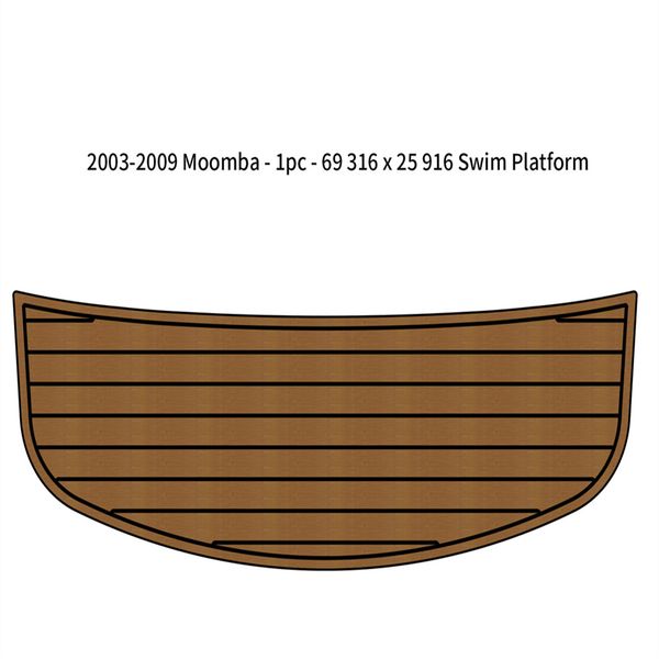 

2003-2009 moomba 1pc-69 3/16 x 25 9/16inch swim platform boat eva teak floor pad