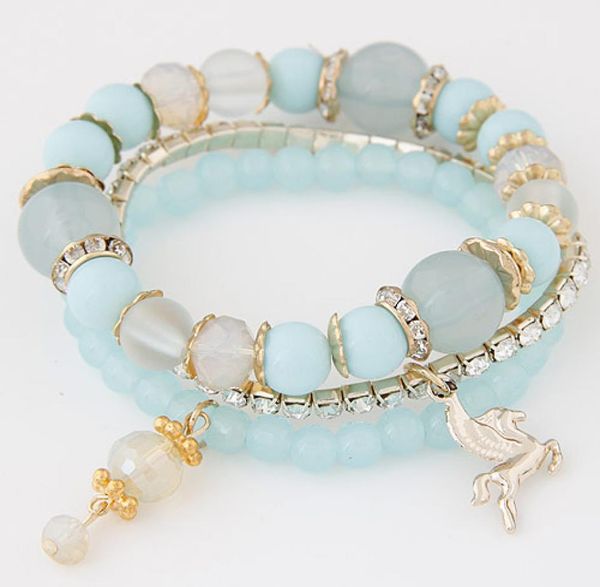 

2015 bohemina bracelets for women beads chain charm bracelets bangles women vintage jewelry bijoux multi layer pulsera mujer femme3966983, Golden;silver