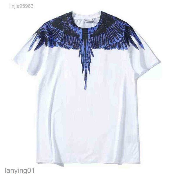 

men's t-shirts summer european and american tide wings water drop feather short-sleeved cotton round neck 8s1s1immx, White;black