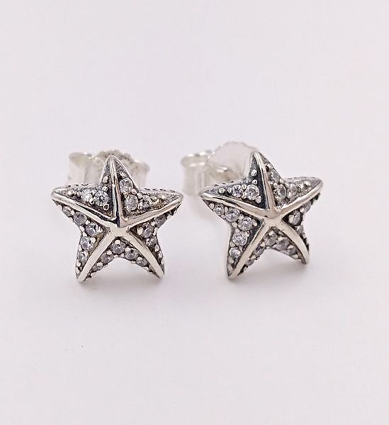 

studs tropical starfish stud earrings authentic 925 sterling silver fits european style studs jewelry andy jewel 290748cz1404765, Golden;silver