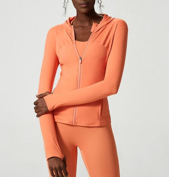 

align womens yoga long sleeves jacket solid color nude sports shaping waist tight fitness loose jogging sportswear women1156448