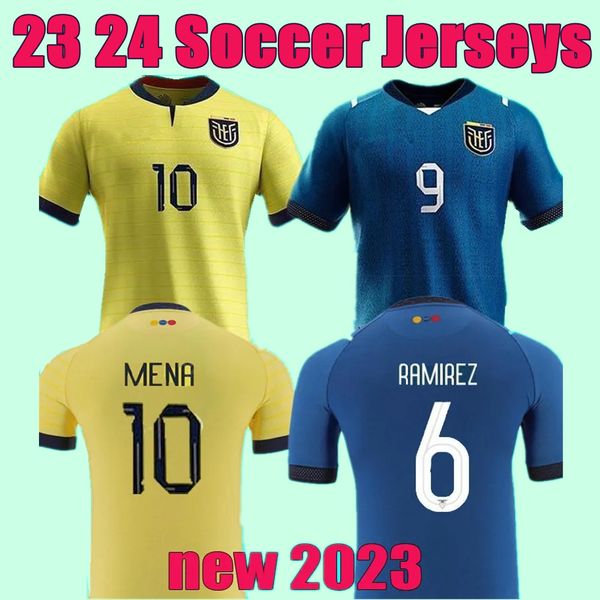 

2023 ecuador soccer jerseys national team mena 23/24 estupinan martinez hincapie d. palacios m. caicedo home away gonzalo plata michael camp, Black;yellow