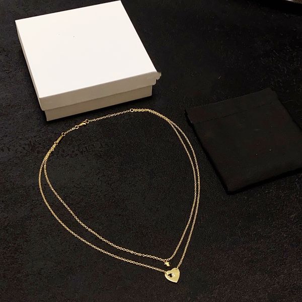 

2023 luxury pattern designer jewelry necklace fashion celinity gold necklace for femininity exquisite famous ladies wedding party ac3h, Silver