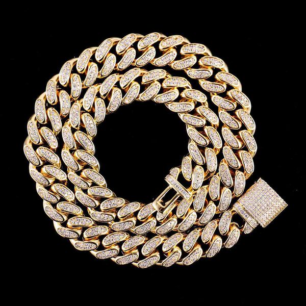

new process necklace for men 10k solid gold cuban link chain moissanite cuban 10k miami cuban chainfurniture, Silver