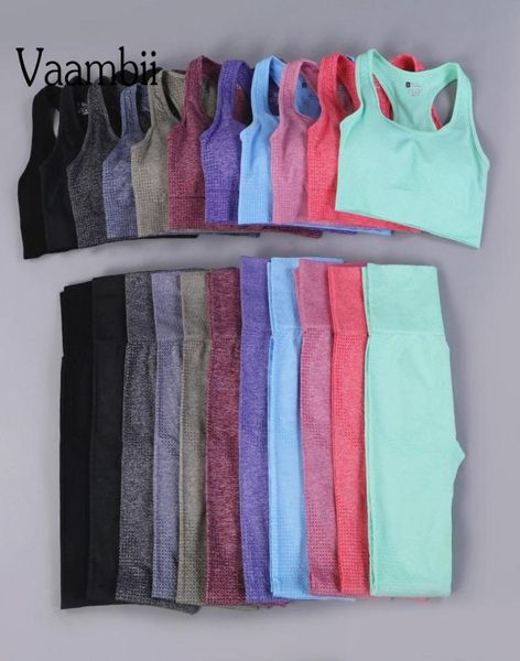 

vital seamless sports bra and leggings set 2 piece woman tights and yoga gym fitness sportswear female sport tracksuits5966499, White;red