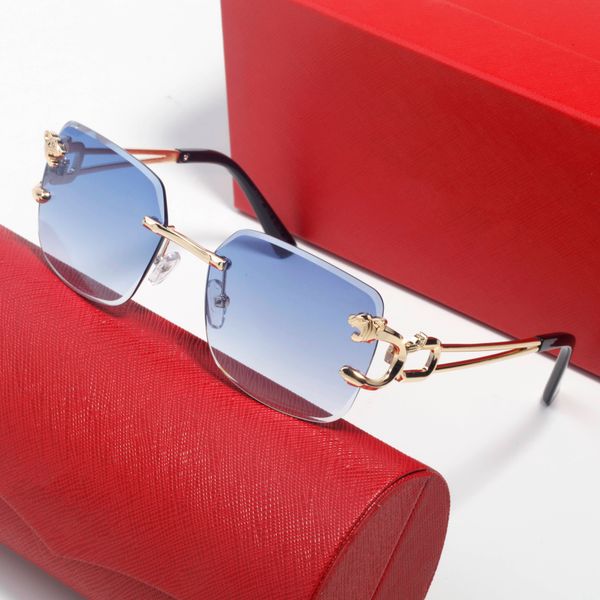 

dominant leopard frameless mens sunglasses frameless temperament fashion party fashion ladies sunglasses boss glasses version lunette, White;black