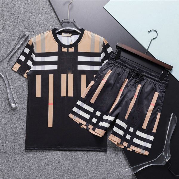

mens tracksuits tech set designer tracksuit shirts shorts two-piece womens fitness suit n print quick drying and breathable sportswear large, Gray