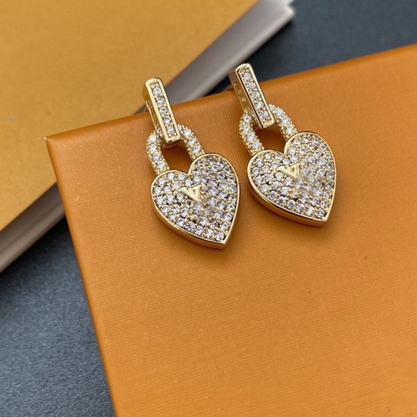 

18k gold plated designers brand earrings designer letter ear stud women crystal pearl geometric earring for wedding party jewerlry accessori, Golden;silver