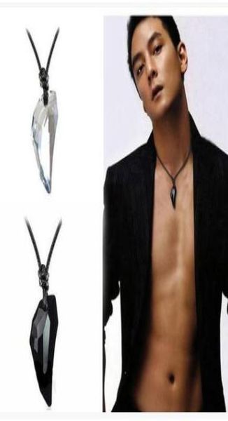 

austrian crystal pendant wolf tooth lovers necklace for men and women 9 colors can choose 6566130, Silver