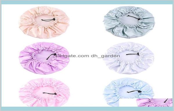 

satin bonnet adjust print large double layer silky sleep cover cap night hat tools ke2hh beanieskull zqag48823918, Blue;gray