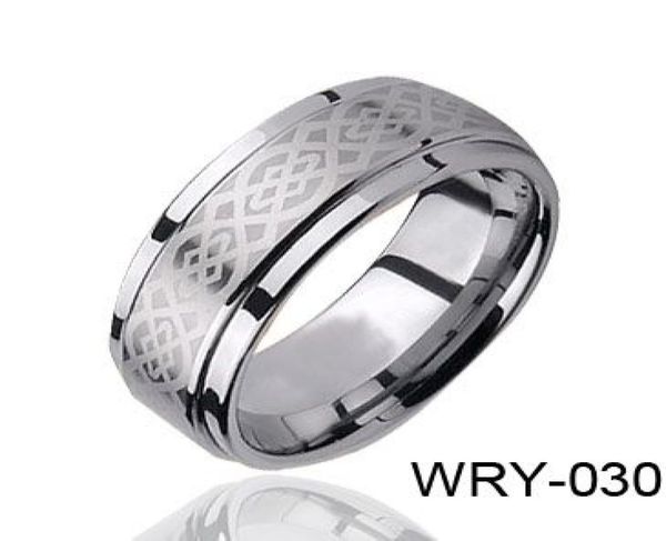 

fashion jewelry ring laser celtic tungsten ring mens ring wry030 s9206635, Silver