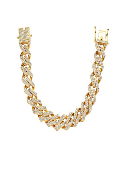 

pendant necklaces 20mm men chain hip hop necklace pave setting rhinestone male hiphop iced out bling rhombus cuban chains women je2905947, Silver