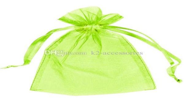 

s 100pcs bright green drawstring organza gift packing bags 7x9cm 9x12cm 10x15cm wedding party christmas favor gift bags8646041, Pink;blue