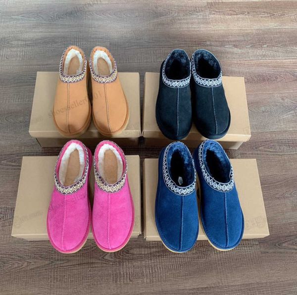 

boots classic australia ankle snow boot women men tasman brand botkle winter slippers maroon dark blue rose red wgg shoes taille ethnic boot, Black