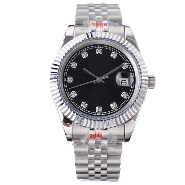 

mens automatic gold watches women quartz stainless steel sapphire waterproof luminous couples wristwatches 126333 waterproof black 36/41mm h, Slivery;brown