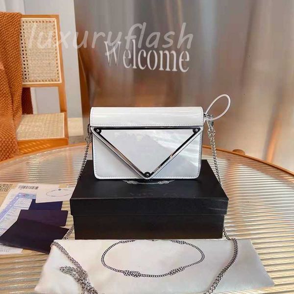 

fashion luxurys leather cross bag body 2023 mini shoulder small bags patent latest triangle chain women designers all-match square purse