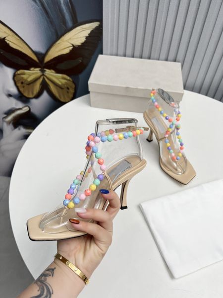 

casual shoes new spring and summer ladies fashion sandals after the empty series leather outsole heel high 8.5, Black