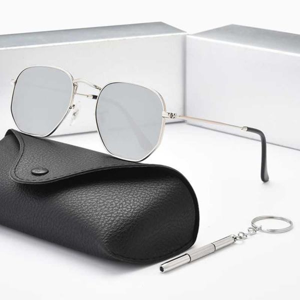 

classic polarized new sunglasses women designer brand alloy metal polaroid hd tempered glass lens retro glasses sun uv400 3548 86hyk938 es, Black;white