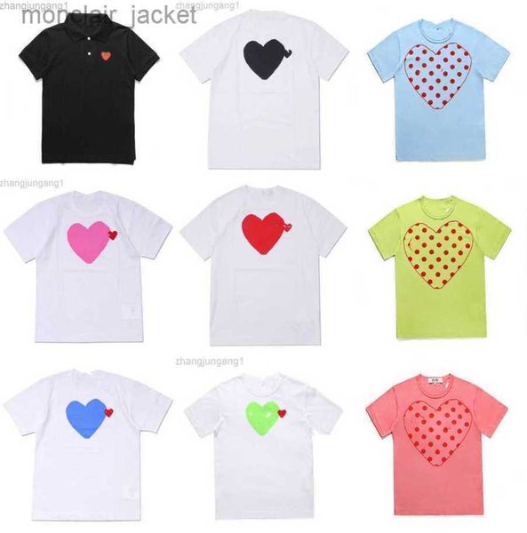 

designer play t shirt play t shirts summer male and female couples short sleeve love pattern embroidery simple t shirts versatile black cdgs, White;black