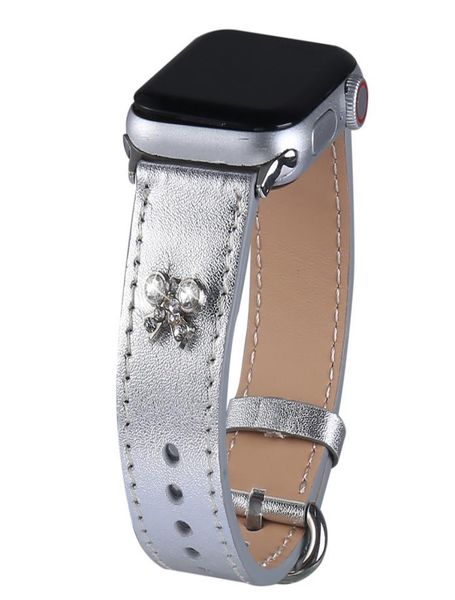 

2020 luxury for apple watch bands smart straps iwatch series 5 4 3 2 1 leather bracelets sport loop 3840 4244mm4115234, Black;brown