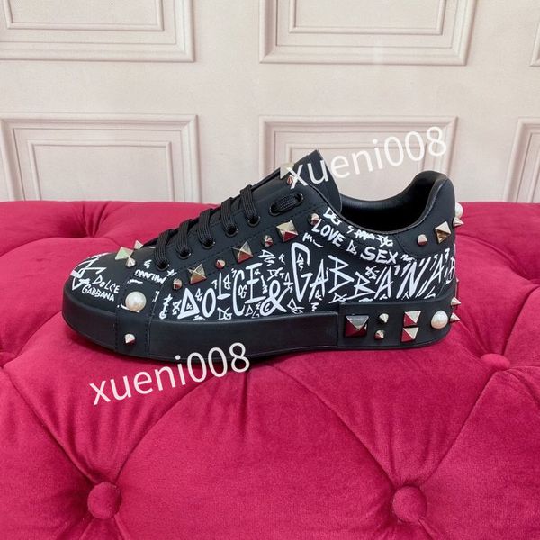 

2023new brand men casual shoes leather lace-up sneaker fashion running trainers letters woman shoes flat printed gym sneakers, Red;white