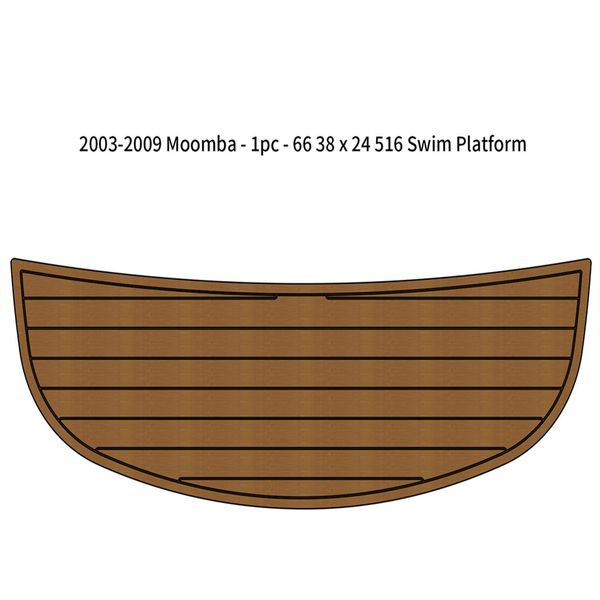 

2003-2009 moomba 1pc 66 3/8 x 24 5/16 inch swim platform boat eva teak floor pad