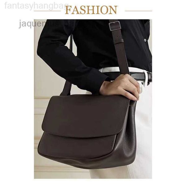 

the row designer bags leather bag high end shoulder large capacity messenger female leather clamshell of same styleclassic tote bag the row