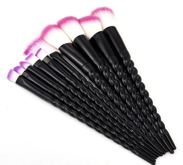 

30set spiral colorful pro makeup brushes set contour powder eyeshadow lip blush foundation powder kabuki fan brush 10pcsset g10043041243