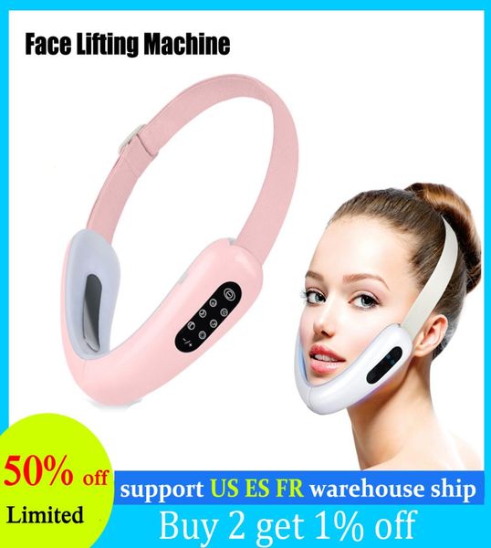 

v shape face lifting double chin reduce massager led pon therapy microcurrent facial lift slimming machine skin care device5774849