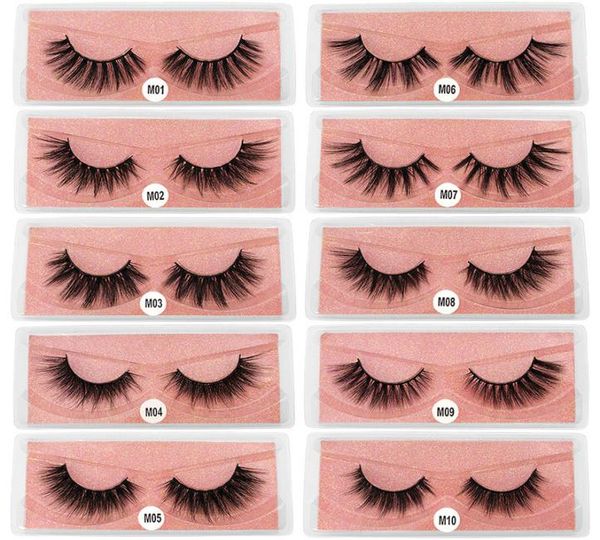 

3d mink false eyelash 3d false eyelash natural long makeup lash extension in bulk with pink background dhl 6950932