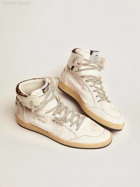 

shoes sky-star sneakers high dirty designer luxury edition italian vintage handmade with signature leopard print pony leather inlay at, Black