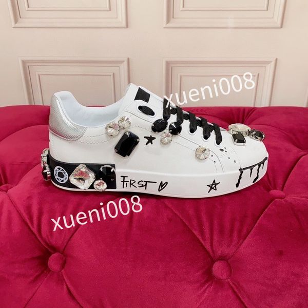 

2023brand women casual shoes leather lace-up sneaker fashion running trainers letters woman shoes flat printed gym sneakers, Red;white