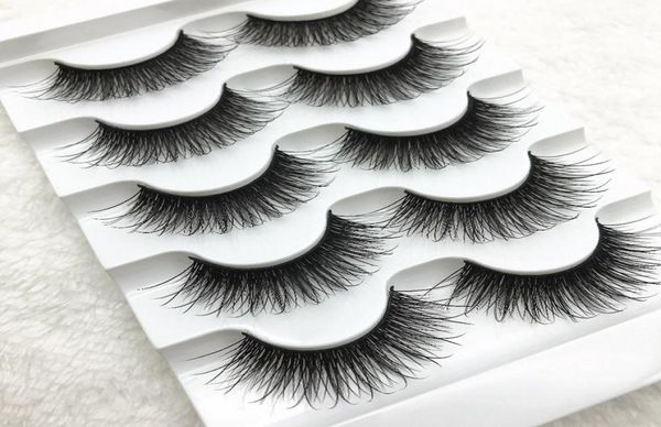 

5 pairsbox 100 handmade 3d hair beauty thick long false mink eyelashes fake eye lashes eyelash m2408622