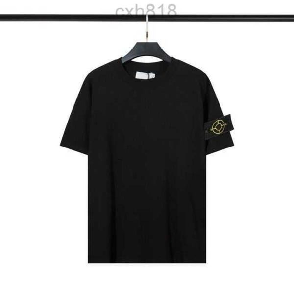 

men's t shirt company designer stone tees summer menswear breathable loose button badge lovers street fashion 100% cotton polo shirt cp, White;black