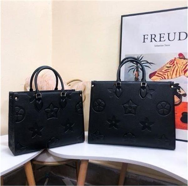 

designer bags women handbags monograms onthego gm mm pu genuine leather handbag purse tote bag shoulder cross body female backpack on the go