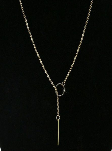 

simple design women necklace european style gold plated pendant necklace lady fashion chain necklaces clavicle jewelry accessories2669731, Silver