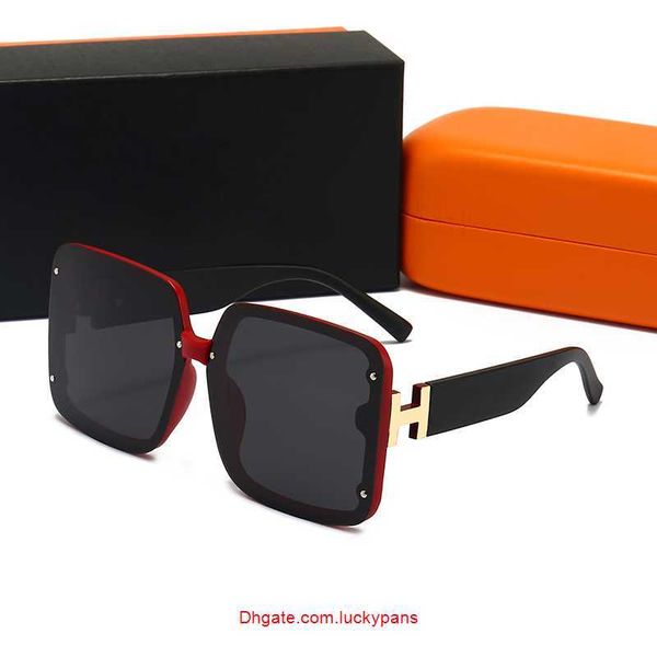 

h orange sunglasses for women fashion accessories classic square frame expresses brand and personality outdoor summer shade uv400 network re, White;black