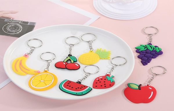 

2021 new italian cartoon fruit key ring pendant sweet car bag decoration small gift3357408, Silver