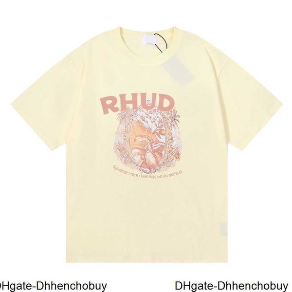 

men's t-shirt designer graphic rhude high street vintage print n0ba, White;black