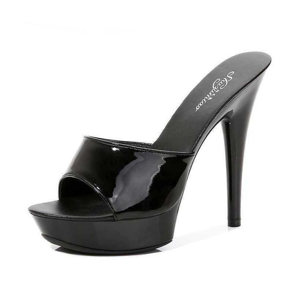 

slipper summer new black high heels color club flip flops for women men