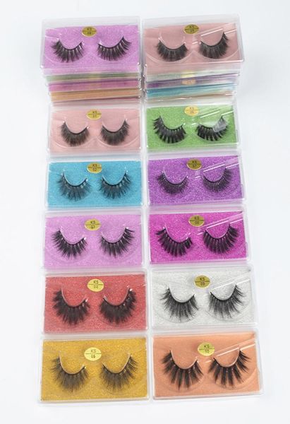 

50lots 10 styles 3d mink eyelash makeup eyelashes colorfulcard natural thick fake makeup tool false lashes extension2243523