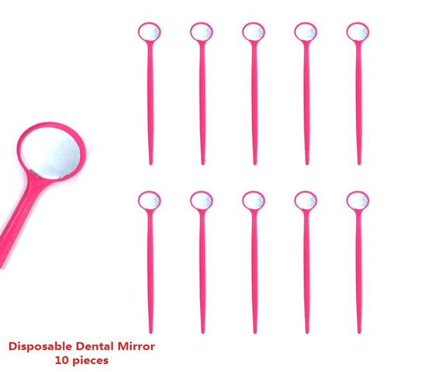 

10 pcs disposable dental mirror 3 colors dentist dental tools for teeth whitening6615654